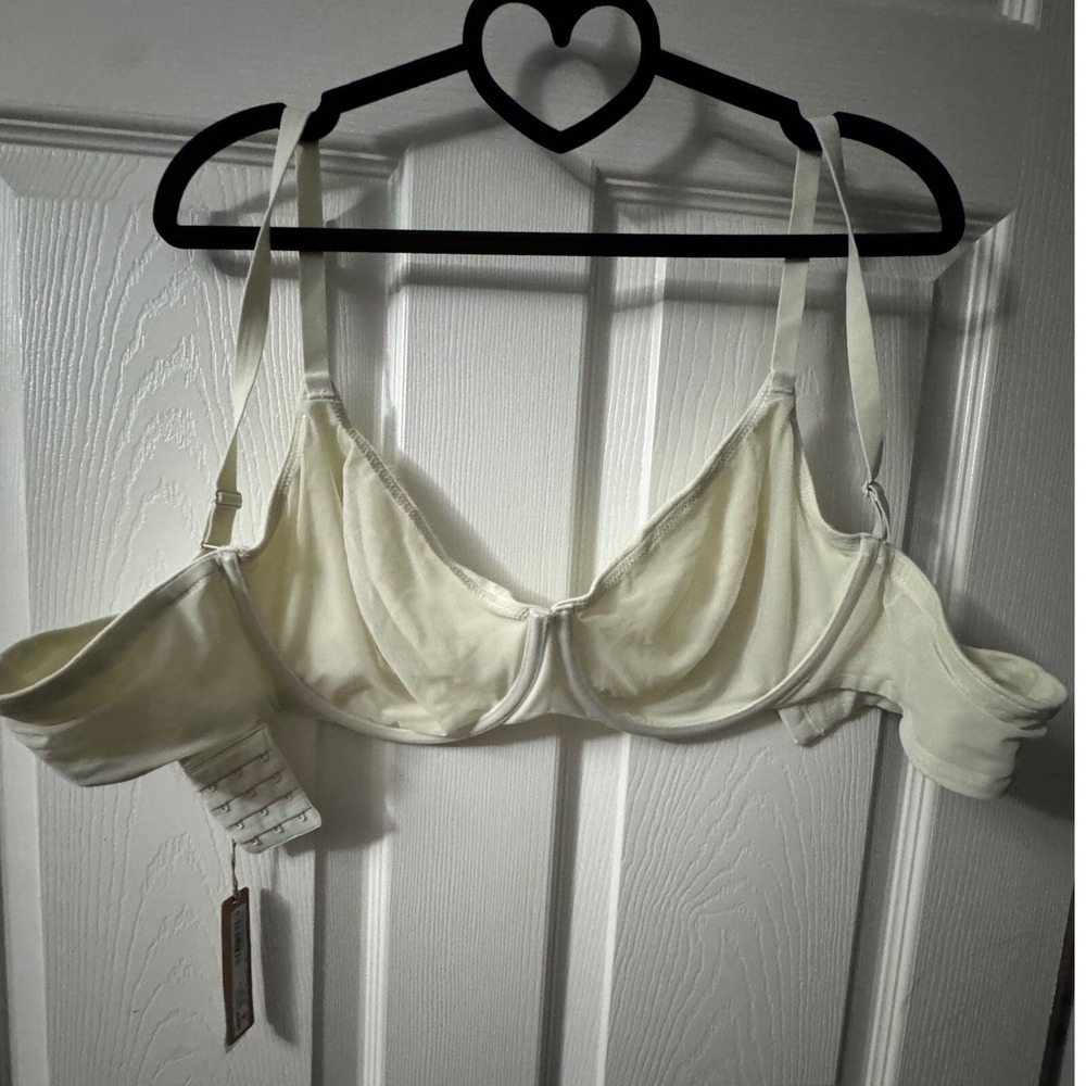 SKIMS Cotton Jersey Underwire Bra T-Shirt‎ Everyday Support Bone 44C - Picture 6 of 7